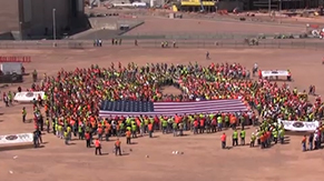 Memorial Day 2012, music and unfurling the flag